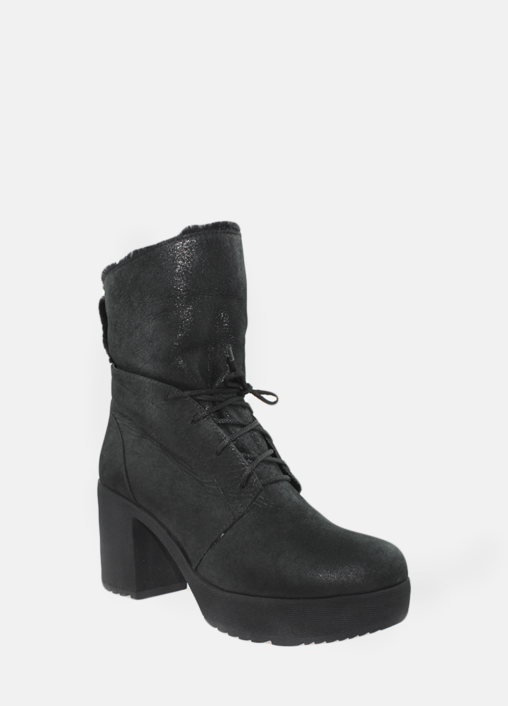 Зимние ботинки rf5209 черный Favi из натурального нубука