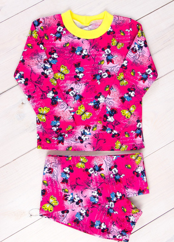 Малиновая всесезон пижама для девочки (теплая) Носи своє 6076