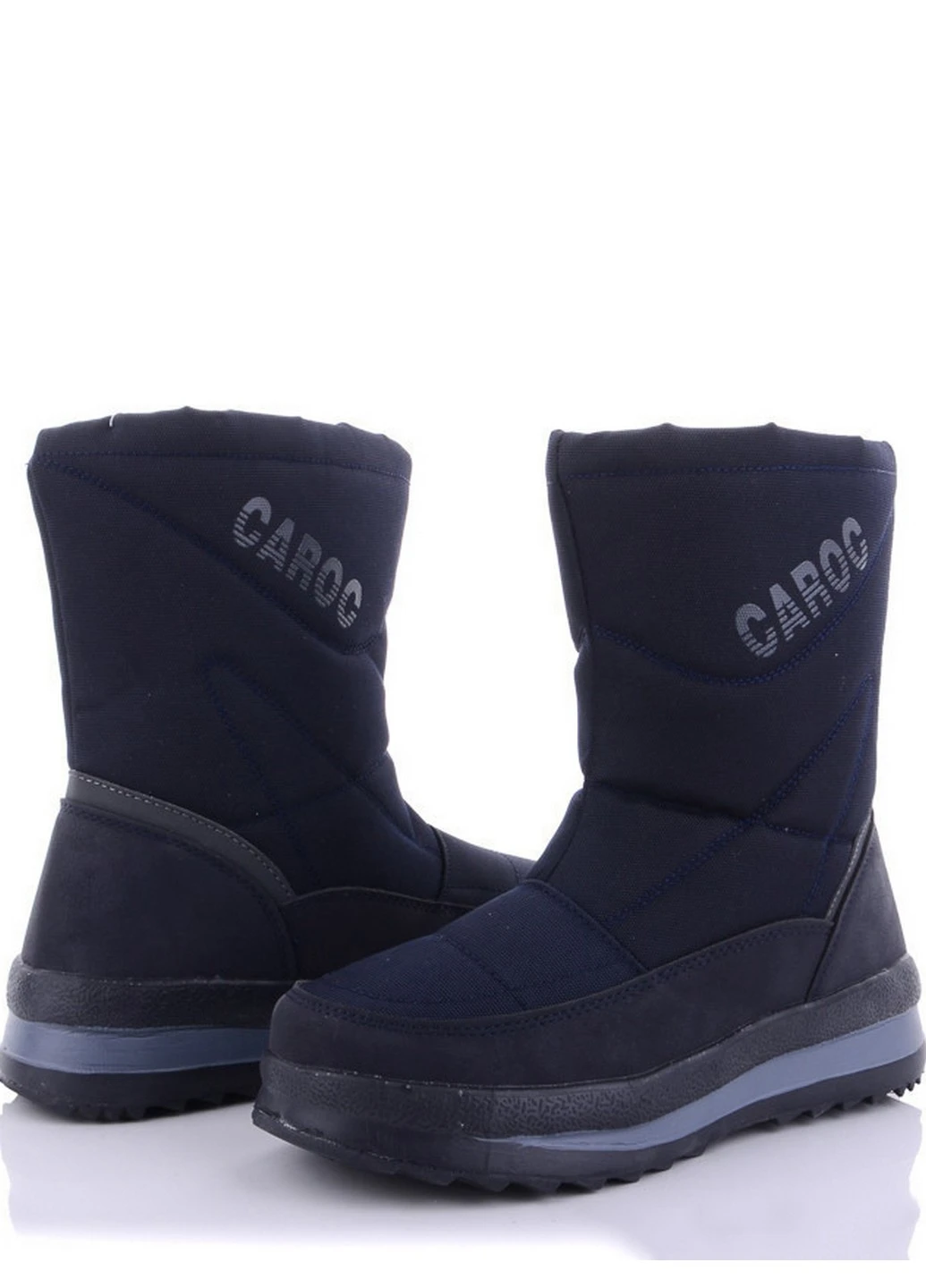 Синие кэжуал зимние дутики на шерсти 831c Caroc