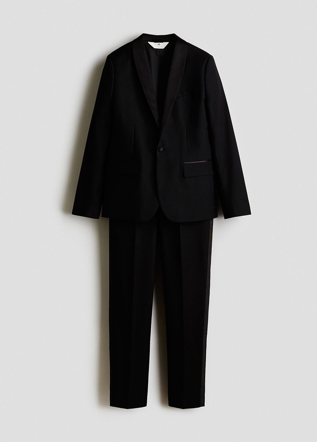 Черный демисезонный костюм (пиджак, брюки) H&M