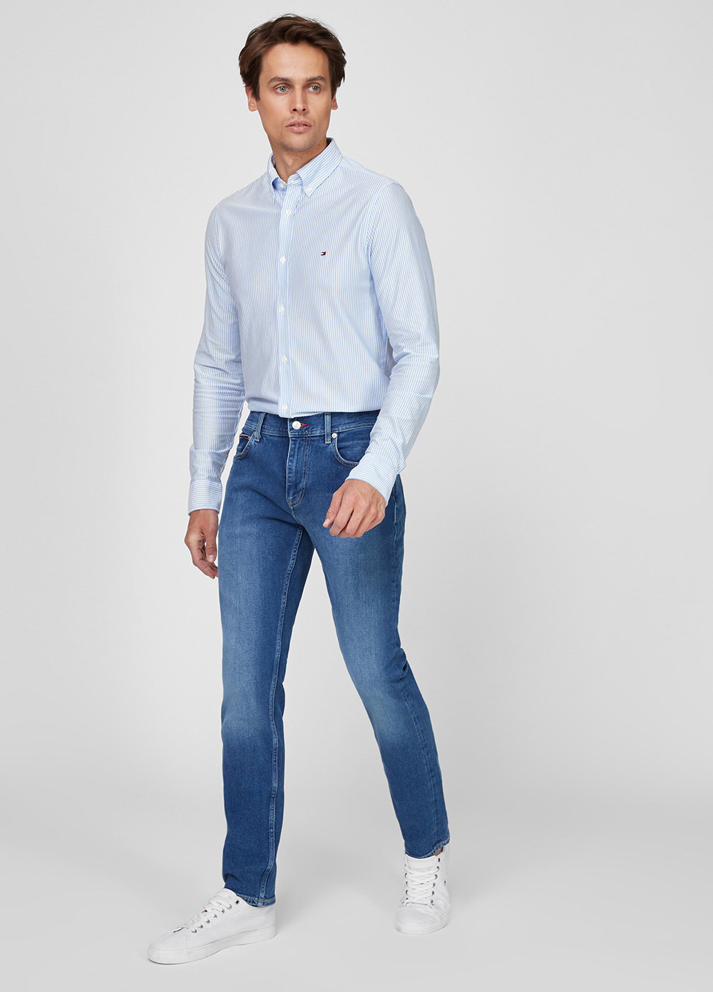 Синие демисезонные слим джинсы Tommy Hilfiger