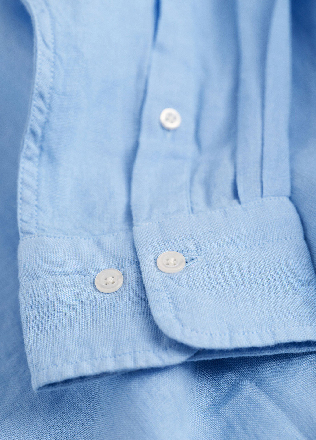 Голубой кэжуал, классическая рубашка однотонная Gant