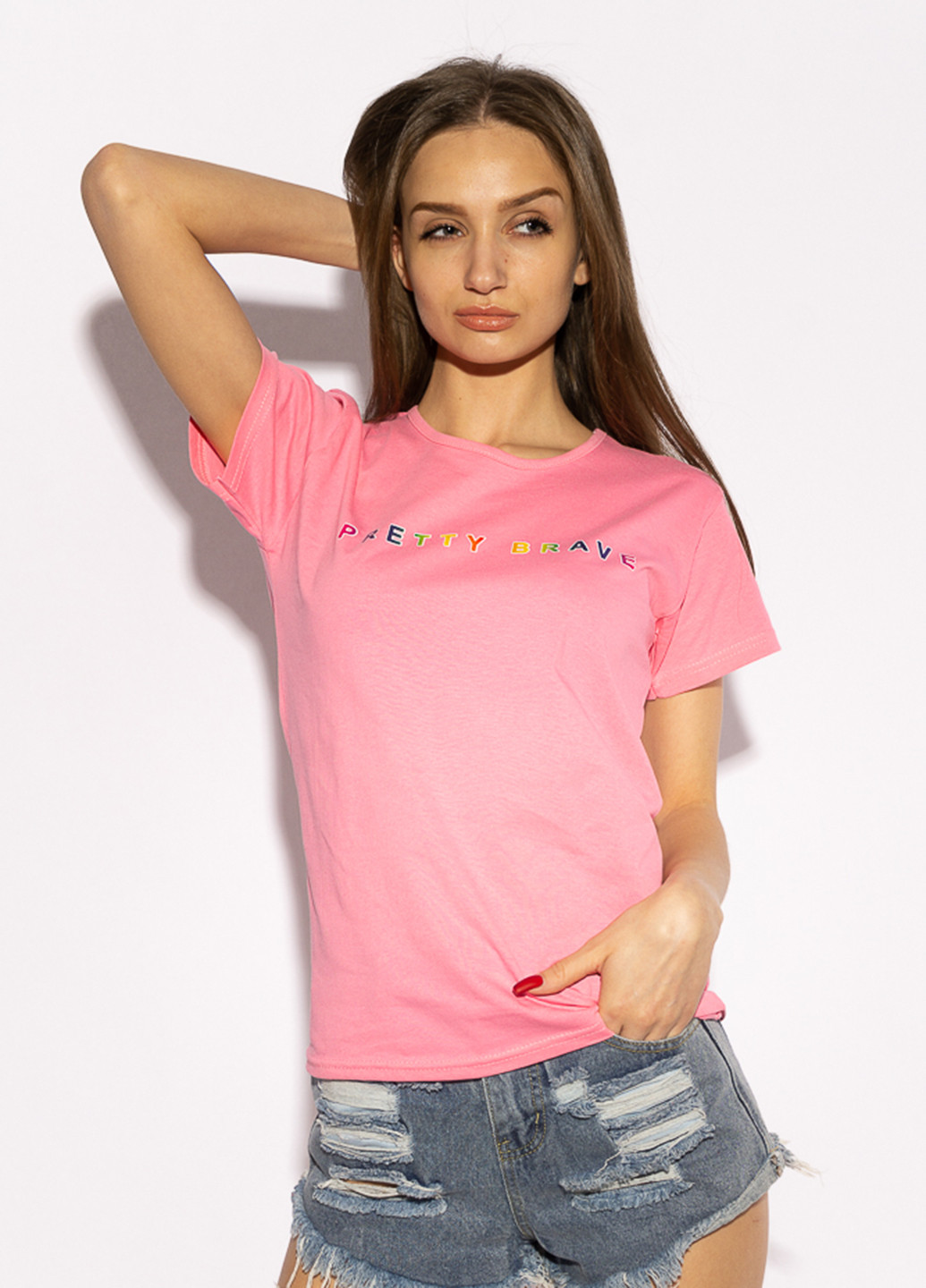 Рожева літня футболка Time of Style