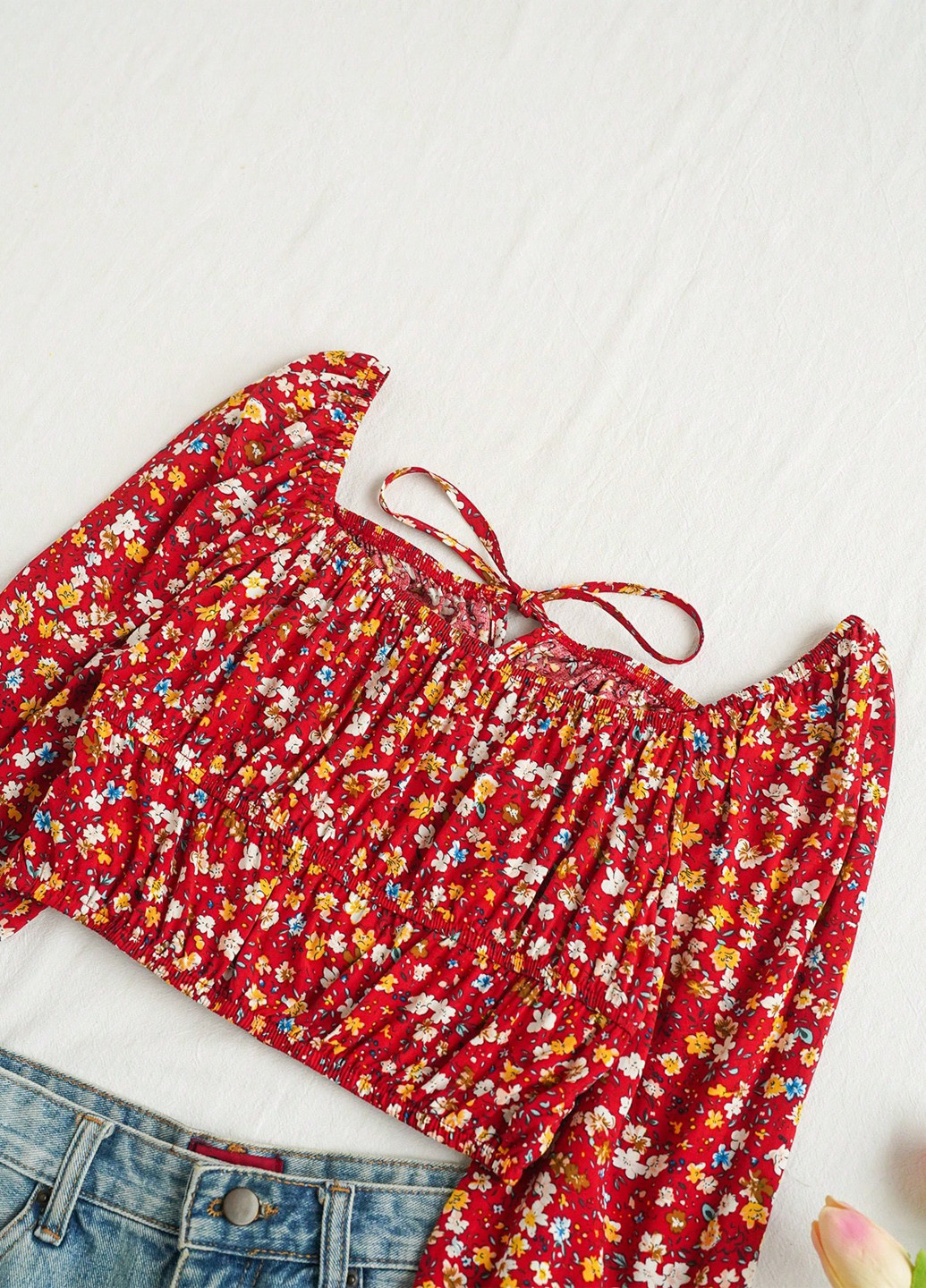 Красная блуза SHEIN