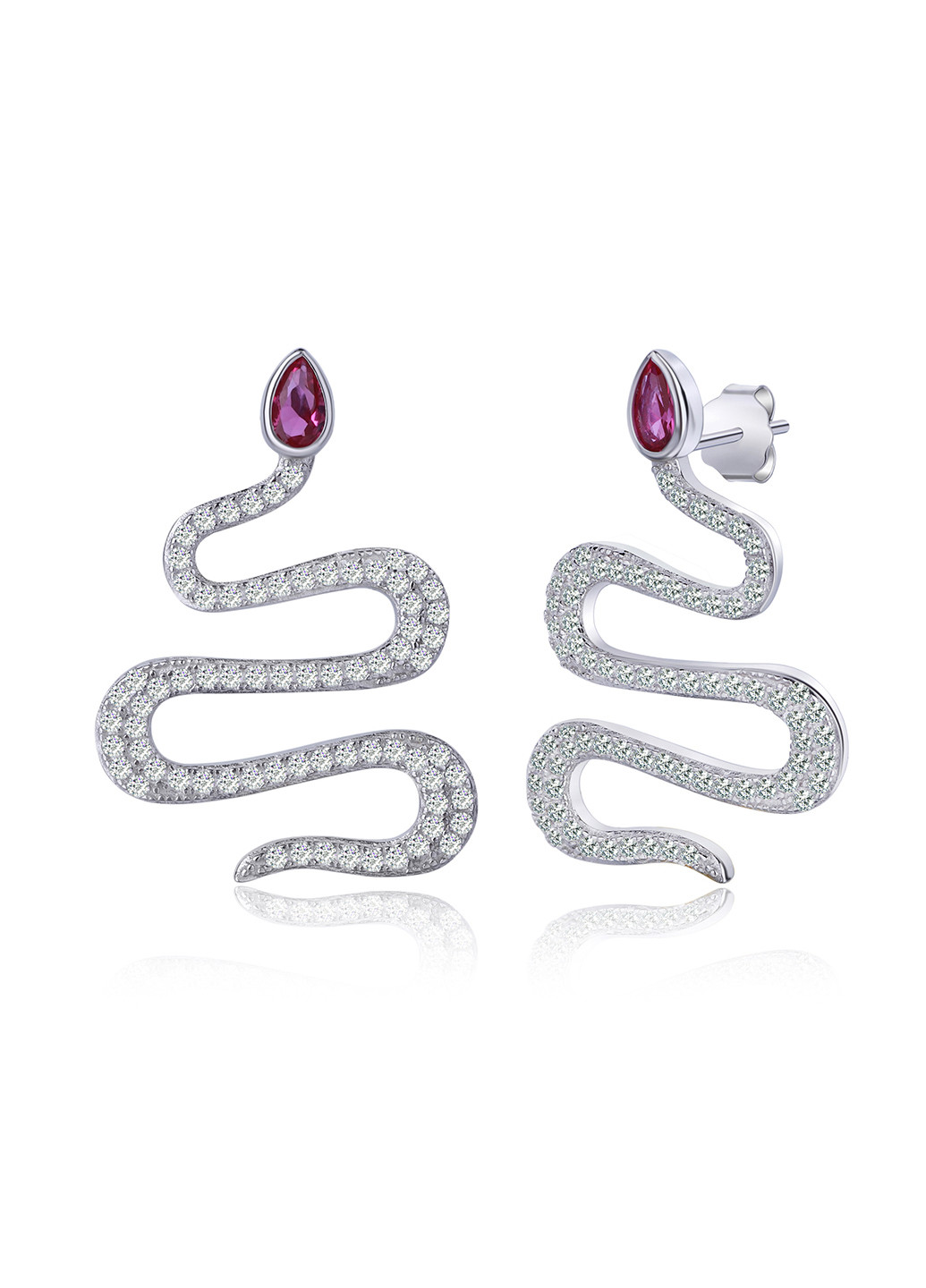 Серебряные серьги с фианитами ск2фру/1082 Silvex925 (201169610)