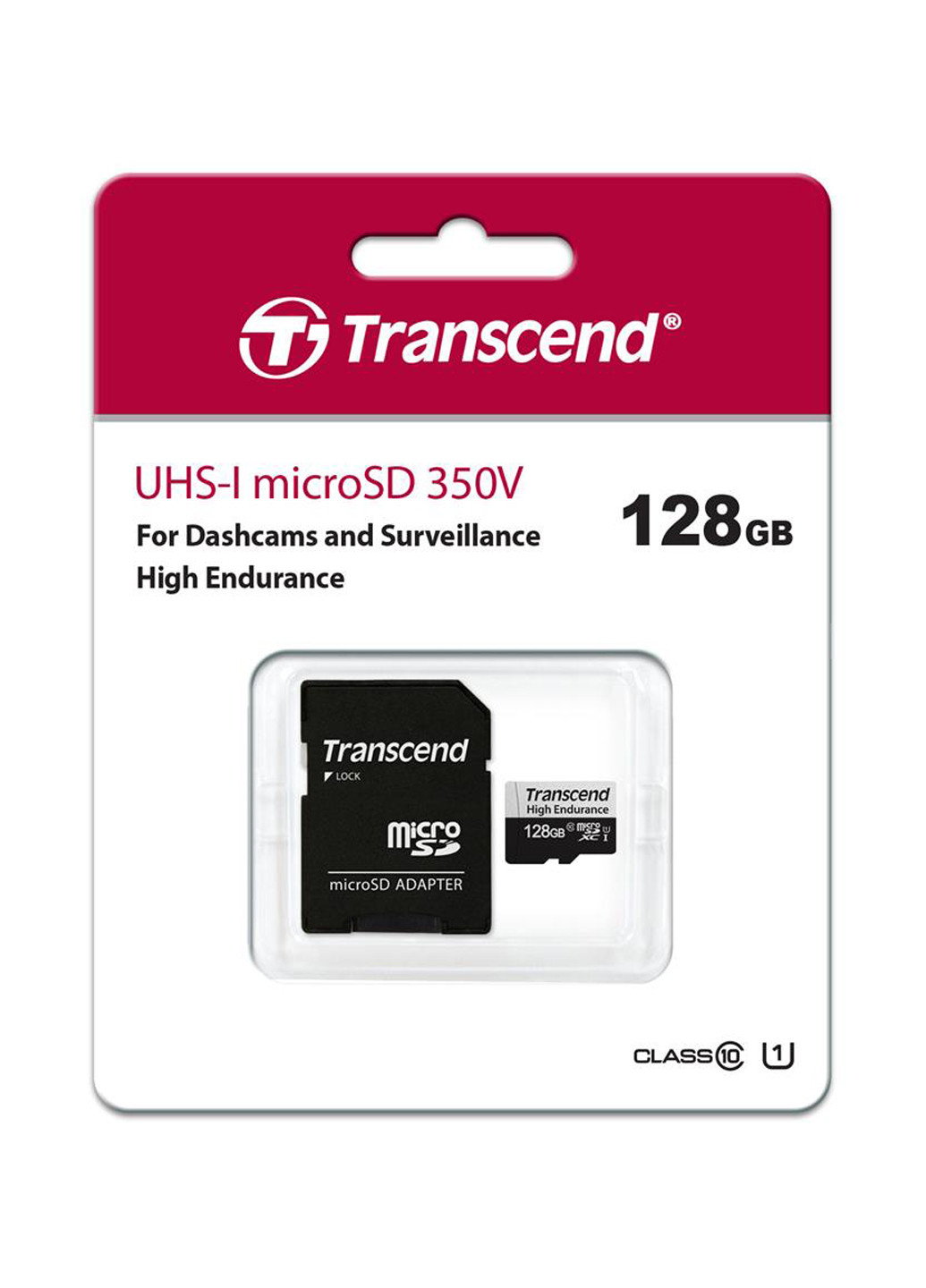 Карта памяти microSDXC 128GB C10 UHS-I U1 High Endurance (170TB) (TS128GUSD350V) Transcend карта памяти transcend microsdxc 128gb c10 uhs-i u1 high endurance (170tb) (ts128gusd350v) (130843167)