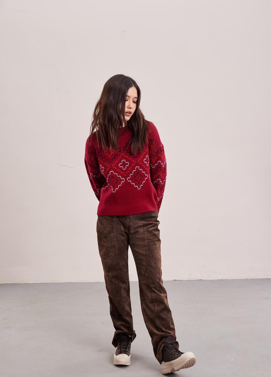 Чорний демісезонний джемпер "west" (червоний) one size MEREZHKA