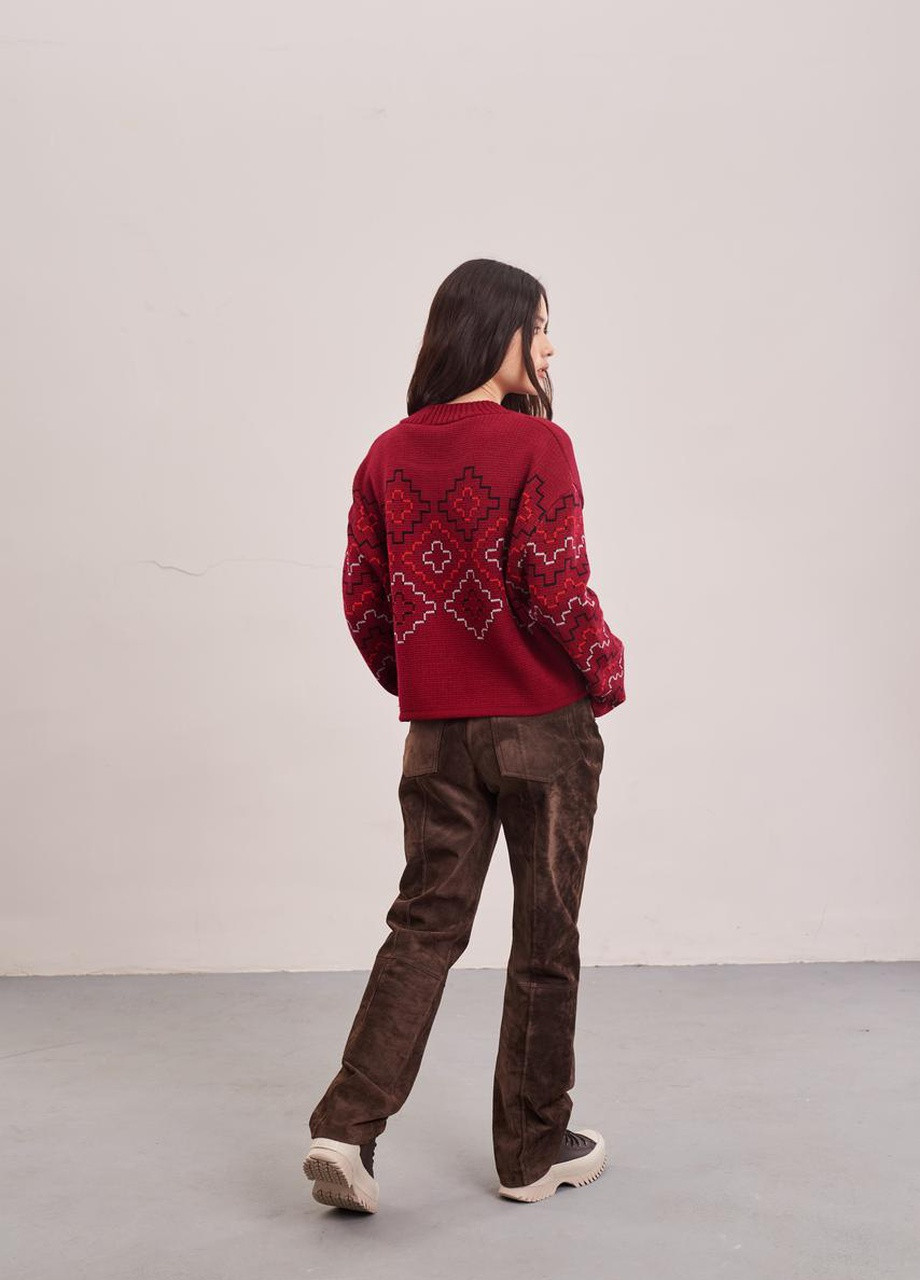 Чорний демісезонний джемпер "west" (червоний) one size MEREZHKA