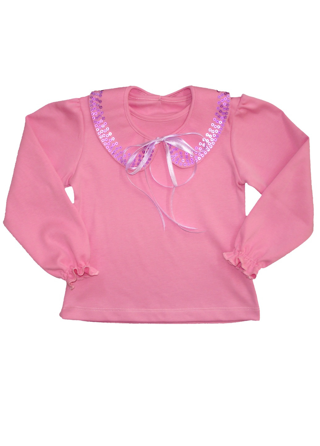 Розовая однотонная блузка AV Style демисезонная