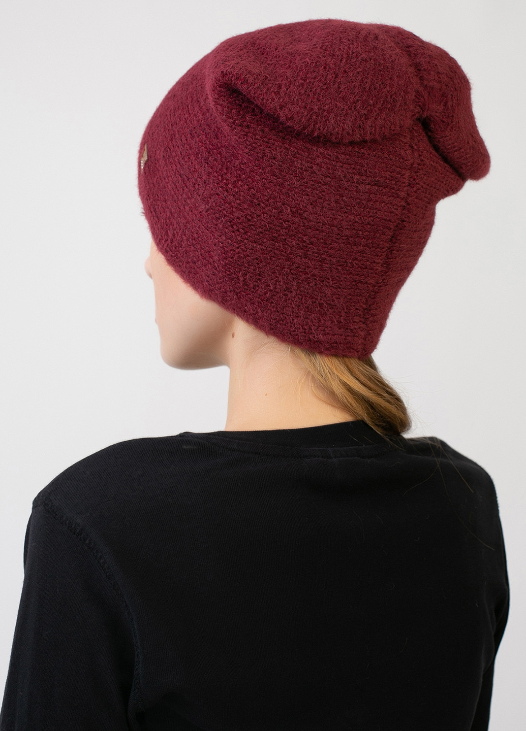 Зимняя теплая ангоровая женская шапка на флисовой подкладке 551119 DeMari вельвет ангора (237904066)