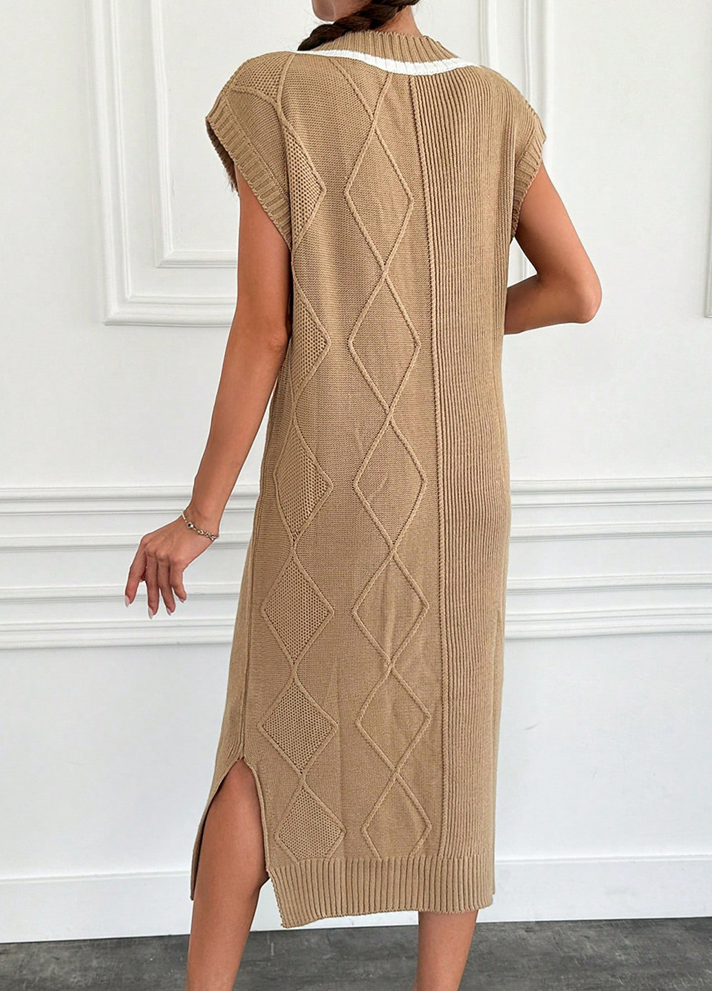 Демисезонный женский сарафан SHEIN однотонный