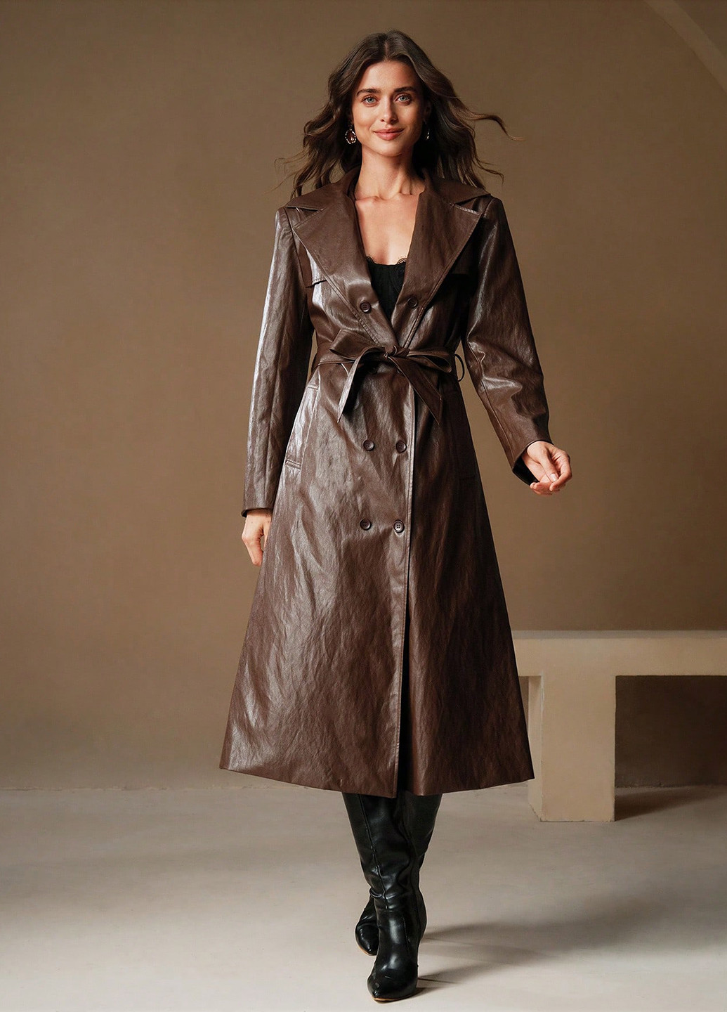 Плащ SHEIN тренчкот на пуговицах демисезон (341286326)