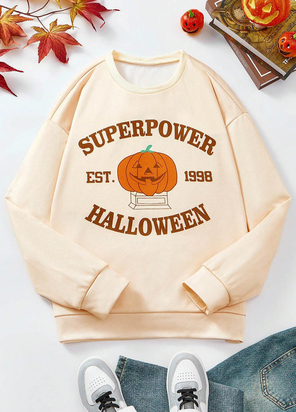 SHEIN свитшот рисунок пудровый кэжуал полиэстер