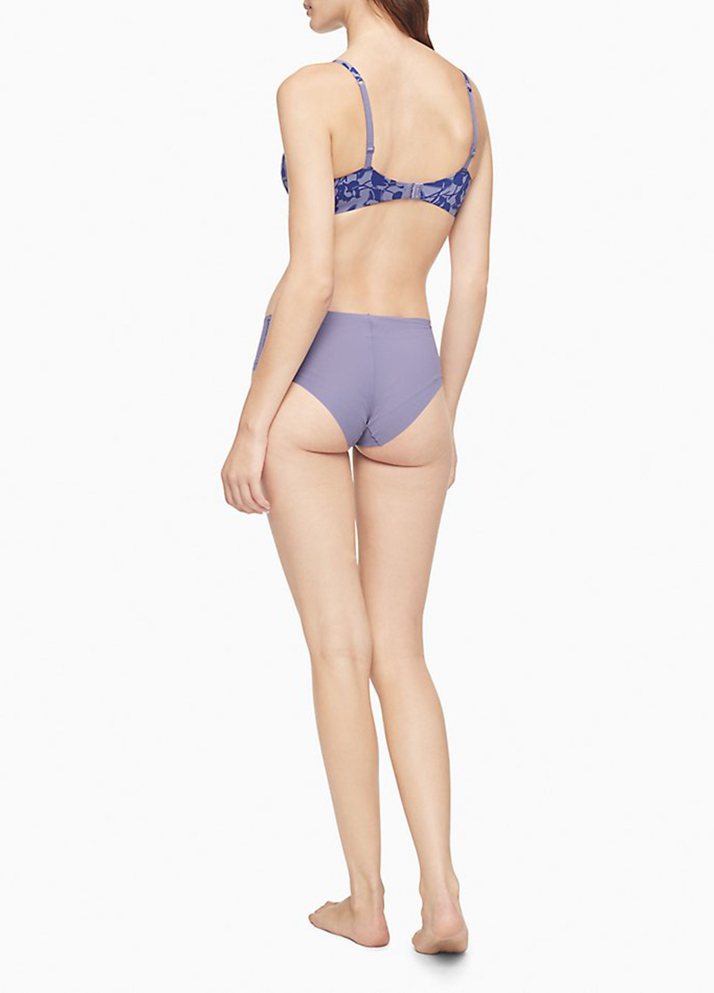 Фиолетовый бюстгальтер Calvin Klein с косточками нейлон
