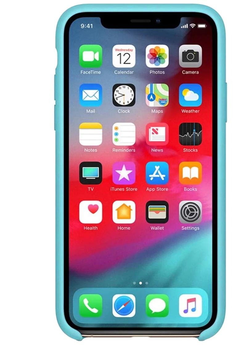 Чохол Silicone Case without Logo (AA) для Apple iPhone XS Max (6.5 ') Бірюзовий / Ice Blue (is_00000032492_1) Epik (229724918)