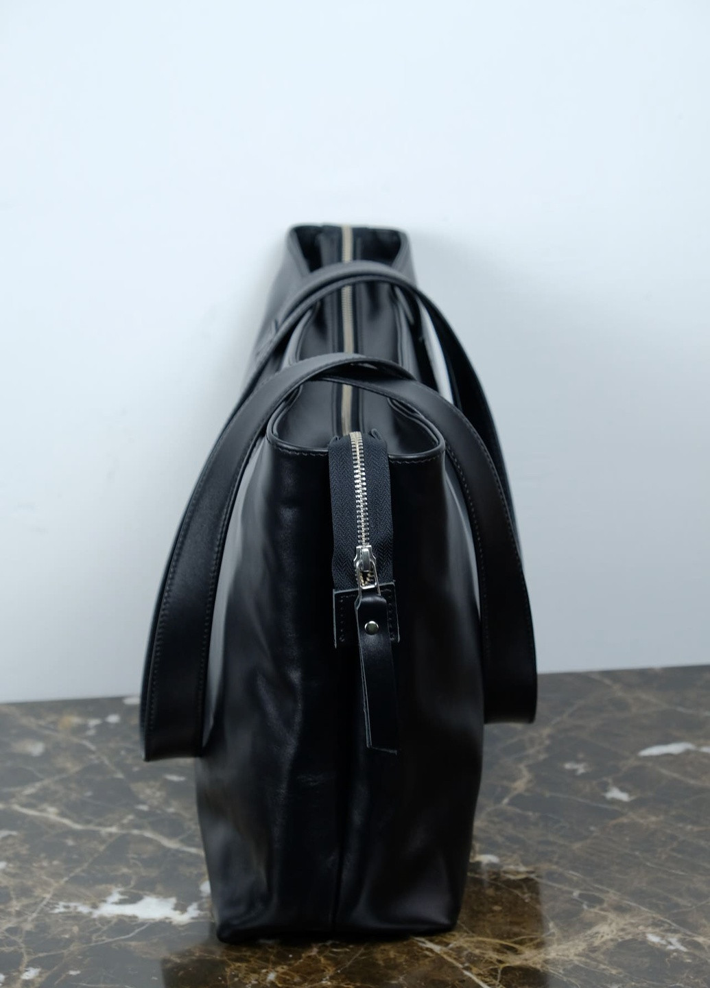 Женская кожаная сумка шоппер чёрная. Сумка тоут из кожи на плечо. Air Kozhanty (224402311)