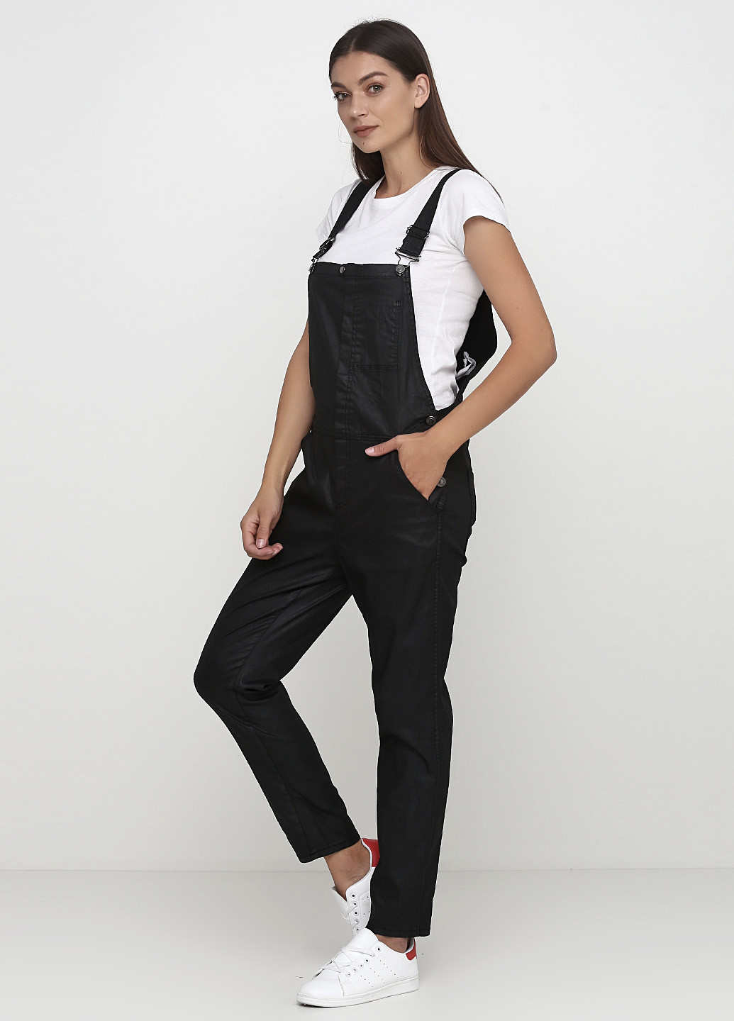 Комбинезон IVY комбинезон-брюки однотонный чёрный кэжуал