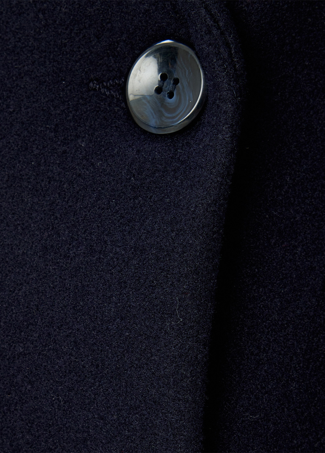 Темно-синее демисезонное Пальто двубортное KOTON