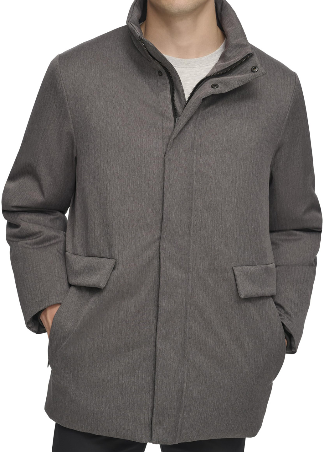 Серая демисезонная куртка DKNY