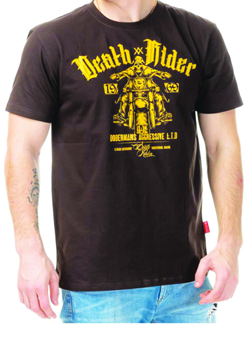 Коричнева футболка Dobermans Aggressive