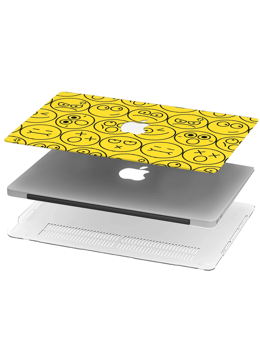 Чехол пластиковый для Apple MacBook Air 13 A1466 / A1369 Смайлы (6351-2521) MobiPrint (218861895)