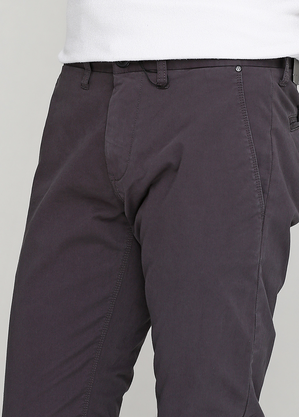 Темно-серые кэжуал демисезонные со средней талией брюки Matinique
