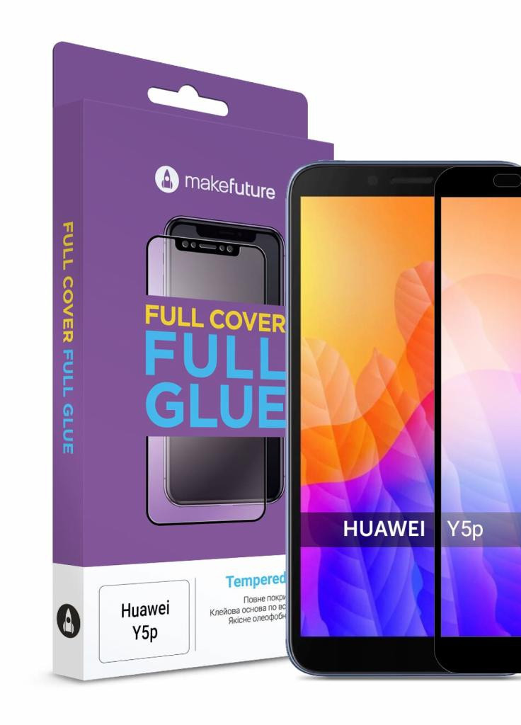 Скло захисне Huawei Y5p Full Cover Full Glue (MGF-HUY5P) MakeFuture (203960904)