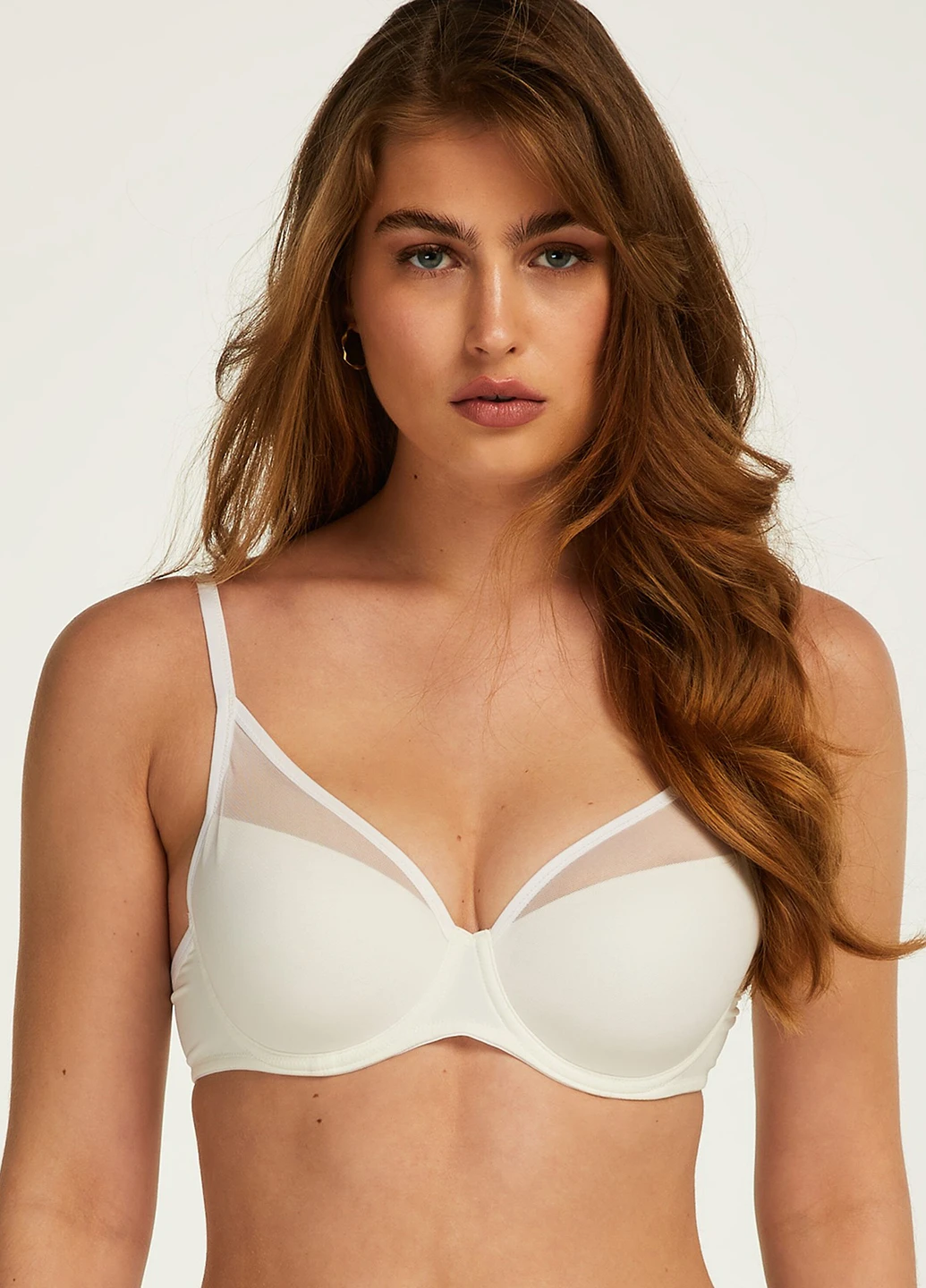 Білий балконет бюстгальтер Hunkemoller з кісточками поліамід