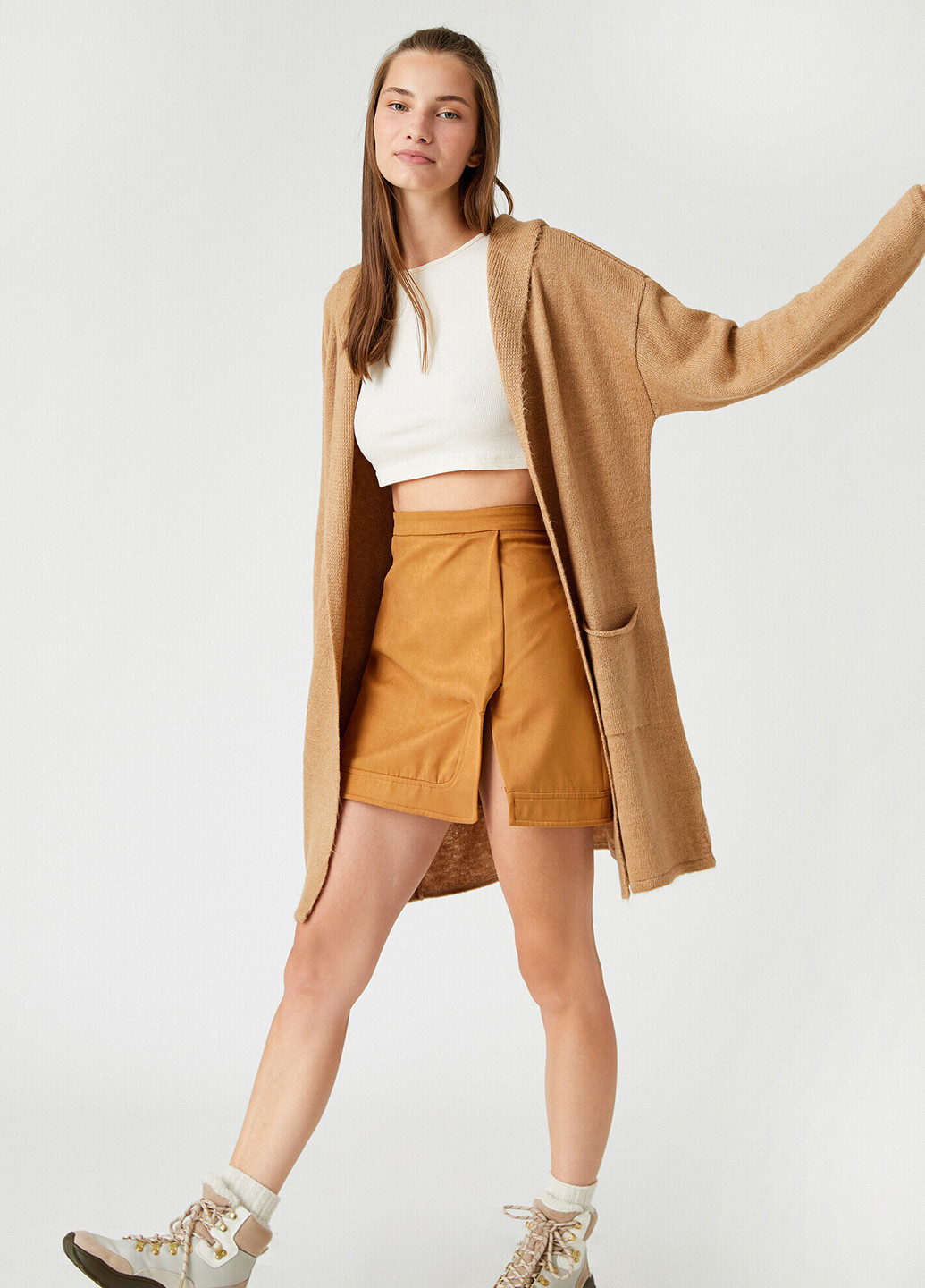 Бежевый демисезонный кардиган KOTON