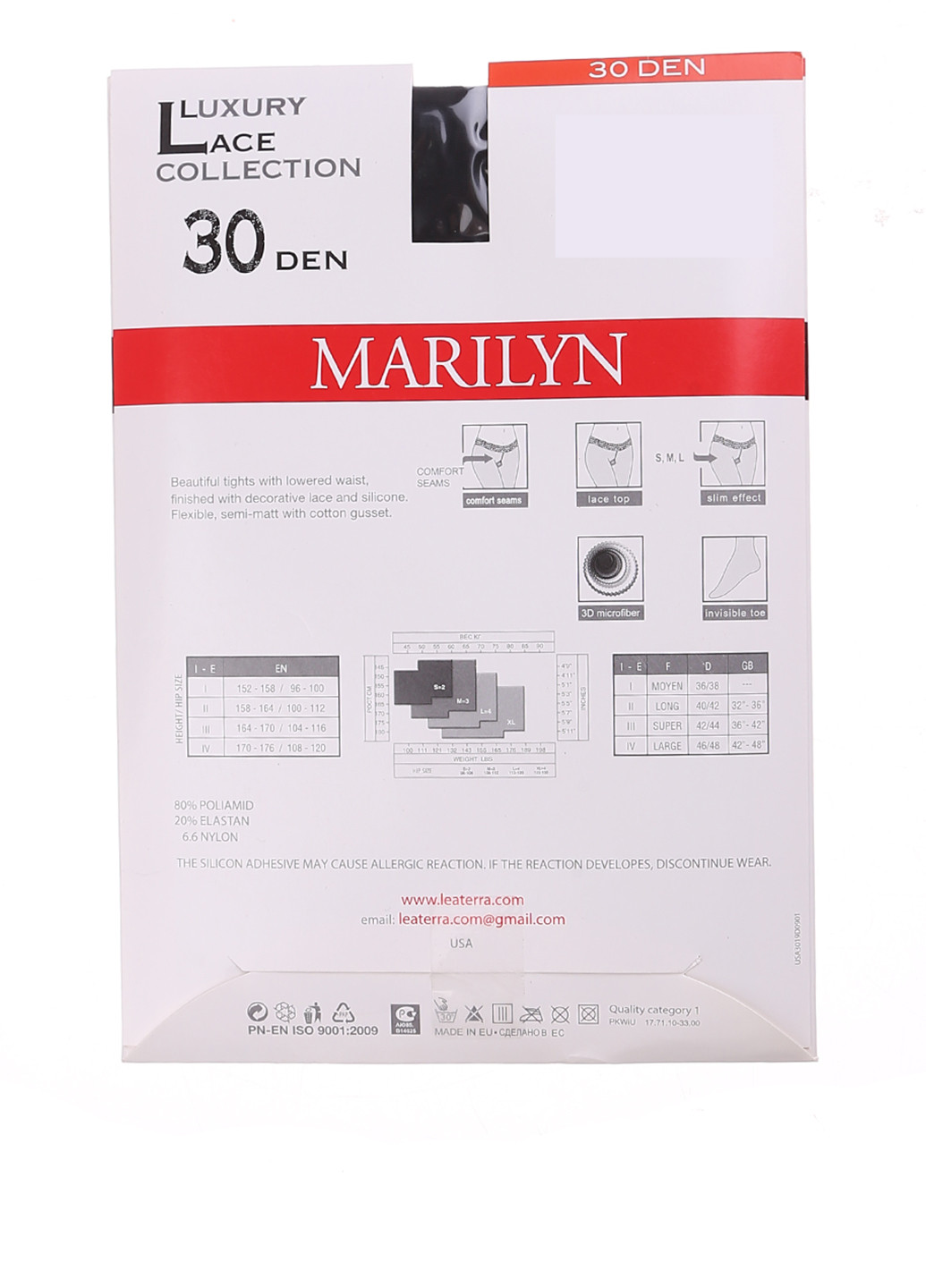 Колготки 30 Den, nero Marilyn (76255017)