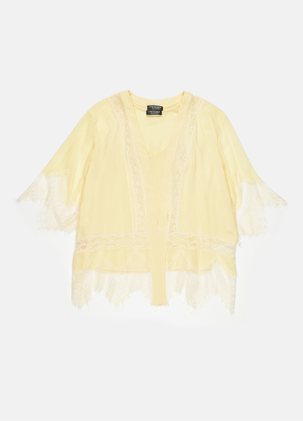 Светло-желтый летний комплект (кардиган, блуза) Twin-Set