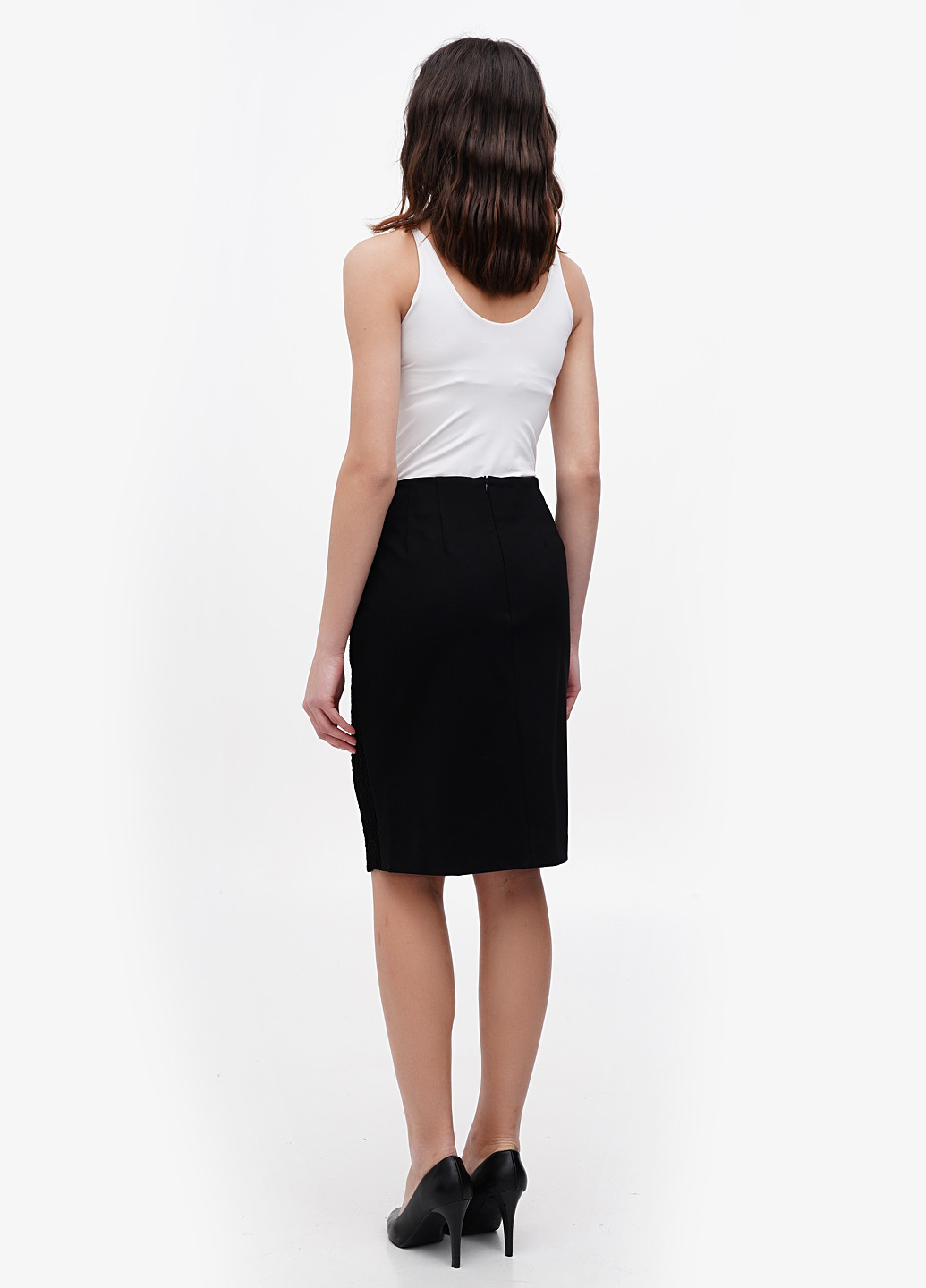 Черная кэжуал однотонная юбка Karl Lagerfeld карандаш