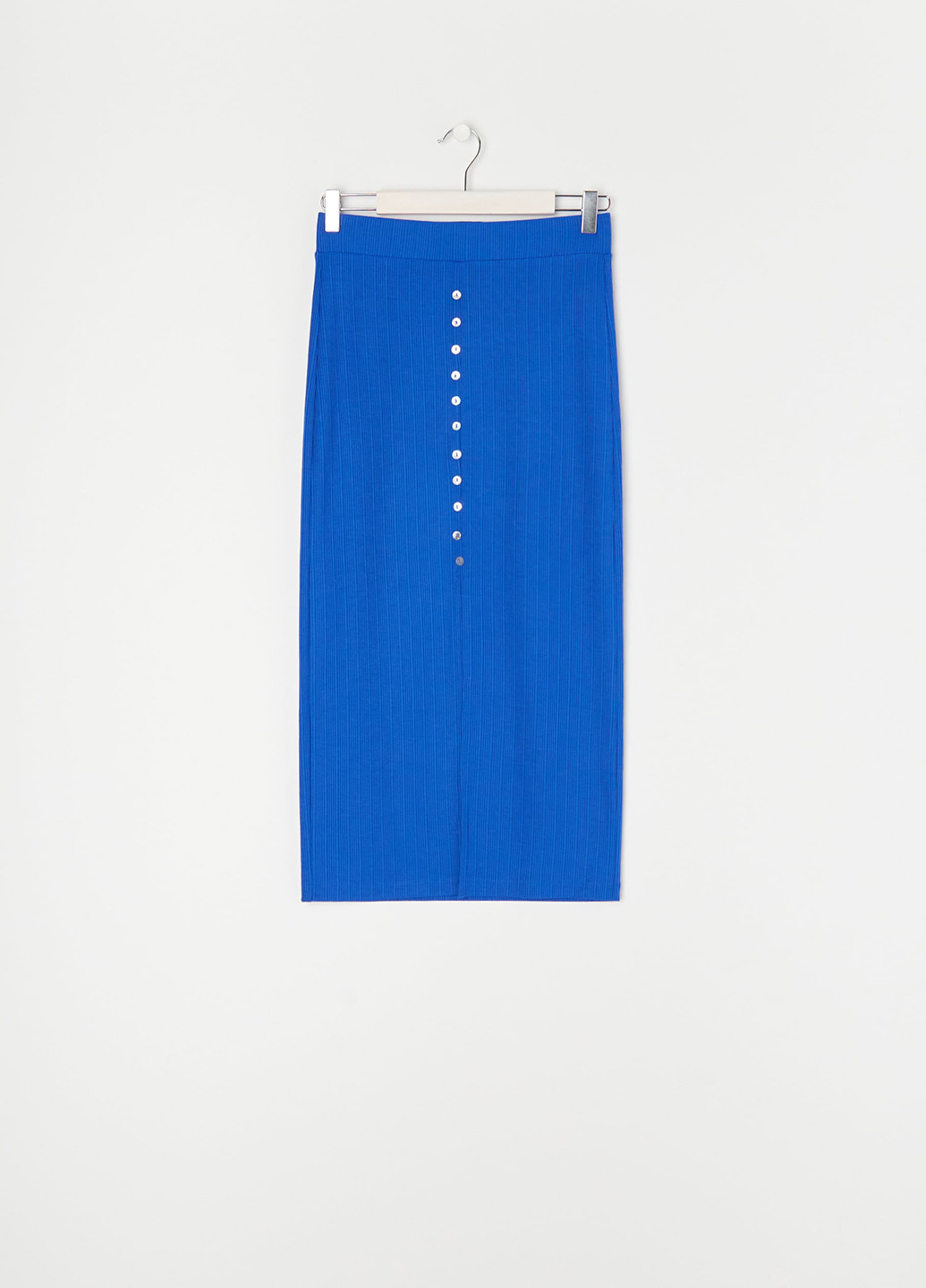 Синяя кэжуал однотонная юбка Sinsay