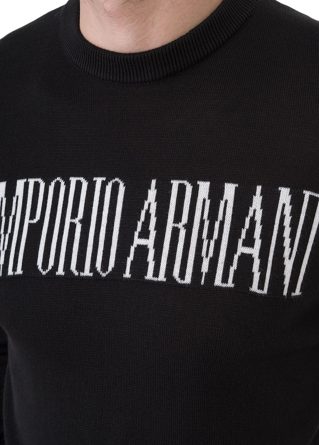 Чорний зимовий джемпер Emporio Armani