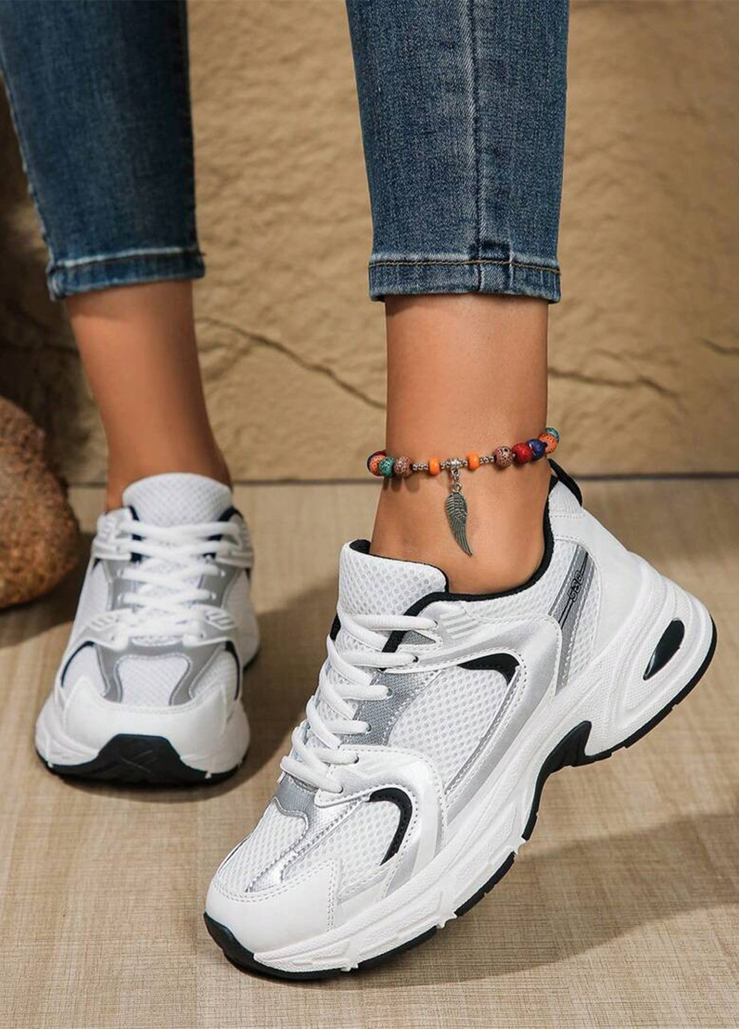 Кроссовки SHEIN белые демисезоны (364099634)