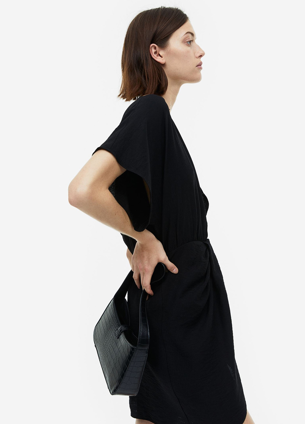 Чорна кежуал сукня H&M однотонна