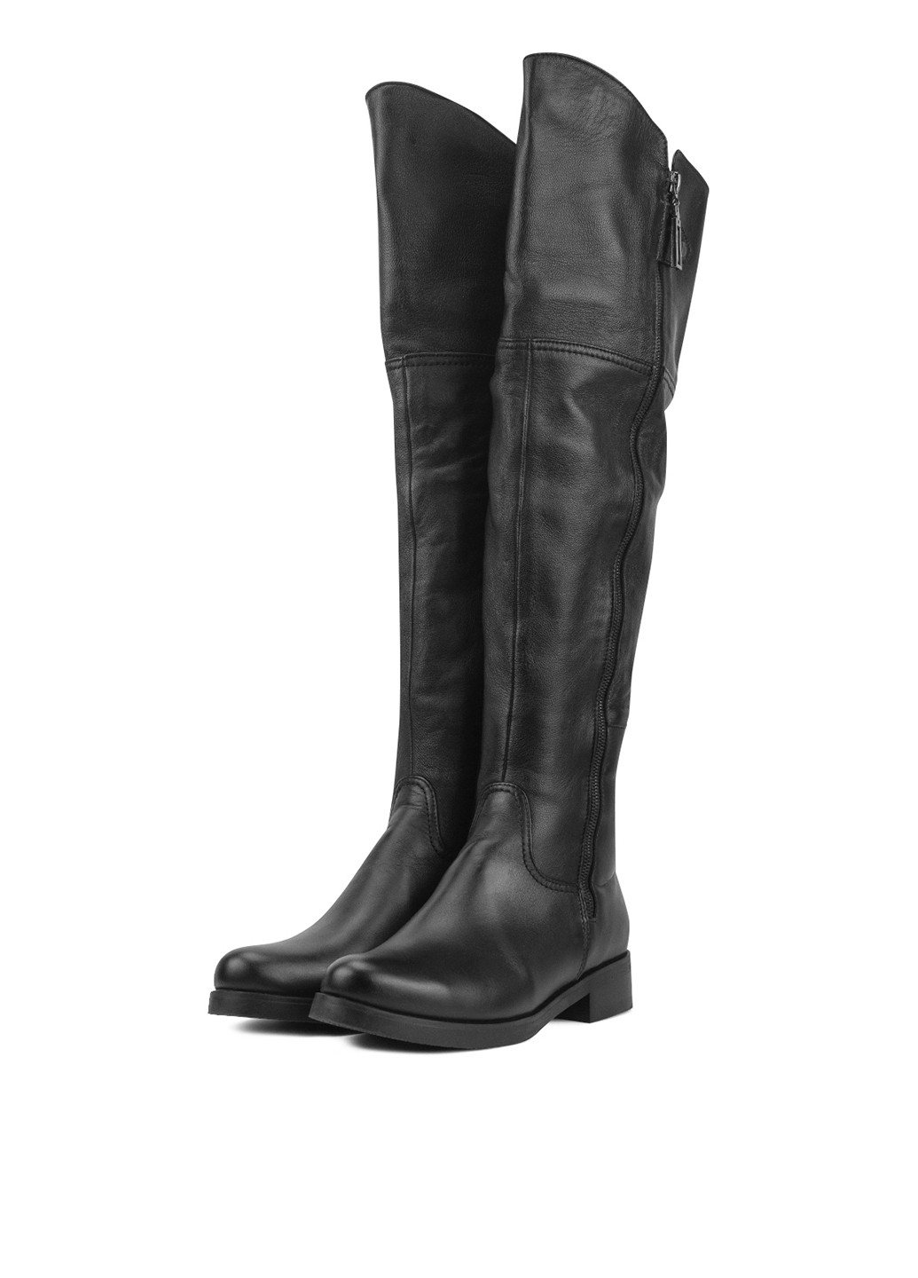 Черные осенние ботфорты Alromaro с молнией