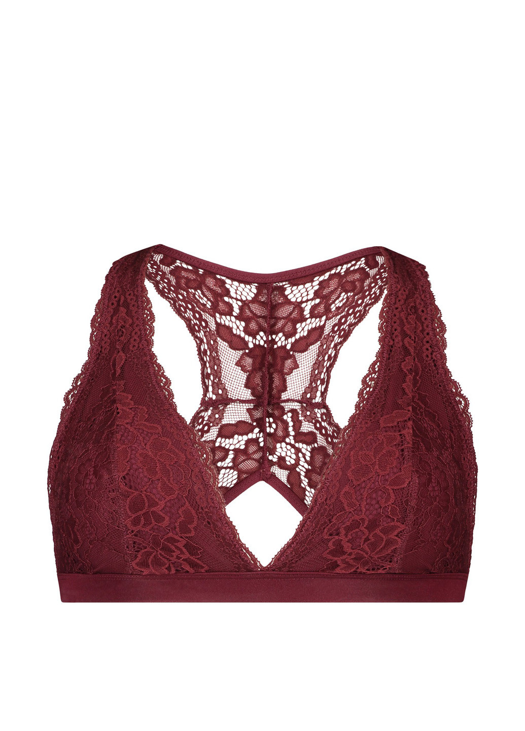 Бордовий бюстгальтер Hunkemoller без кісточок поліамід