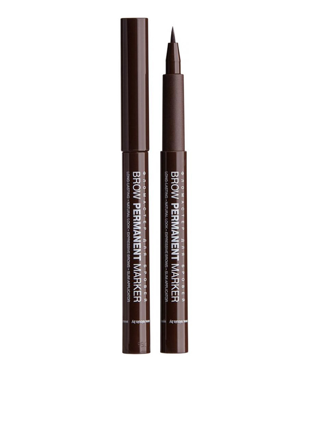 Підводка-фломастер для брів Brow Permanent Marker №02 (Brown), 1,5 г Relouis (177346634)