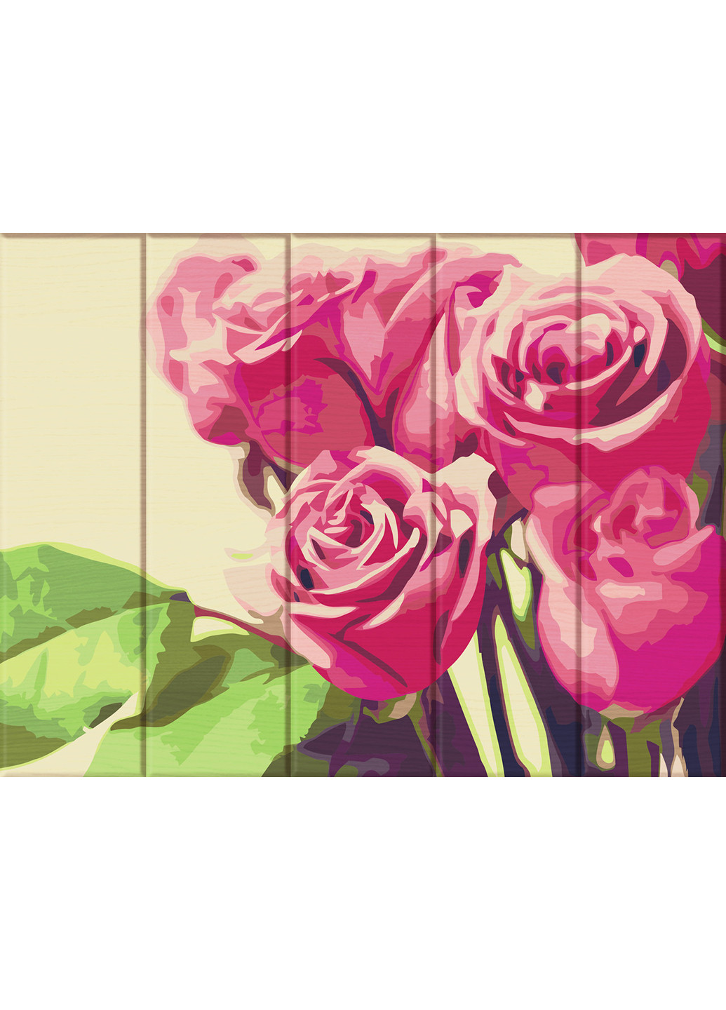Картина по номерам на дереве "Рожеві троянди" 30х40 см ArtStory (252128230)