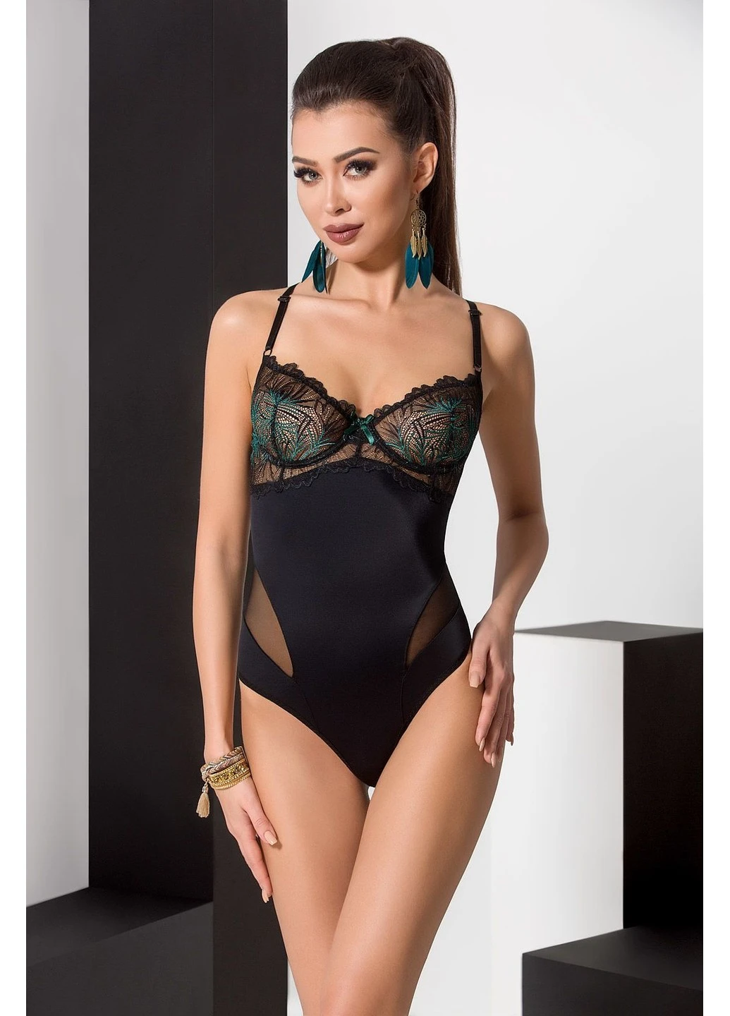 Боди FLORIS BODY black L/XL - Exclusive Passion (255457804)