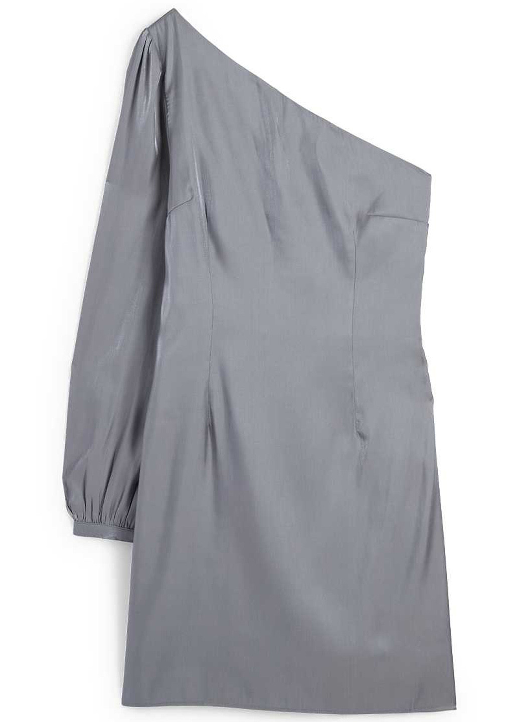 Сіра вечірня, кежуал сукня на одне плече C&A однотонна