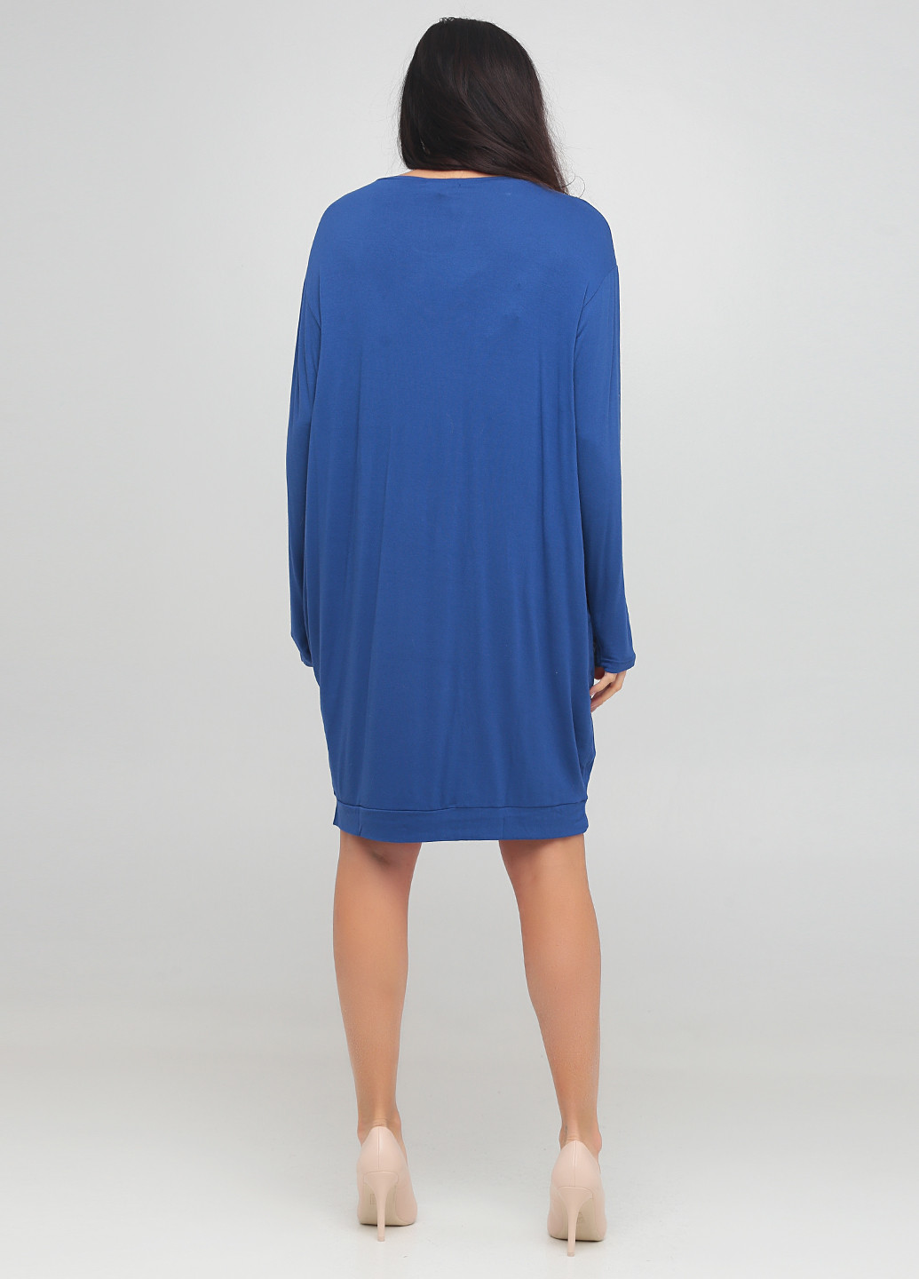 Темно-синее кэжуал платье Suijo однотонное