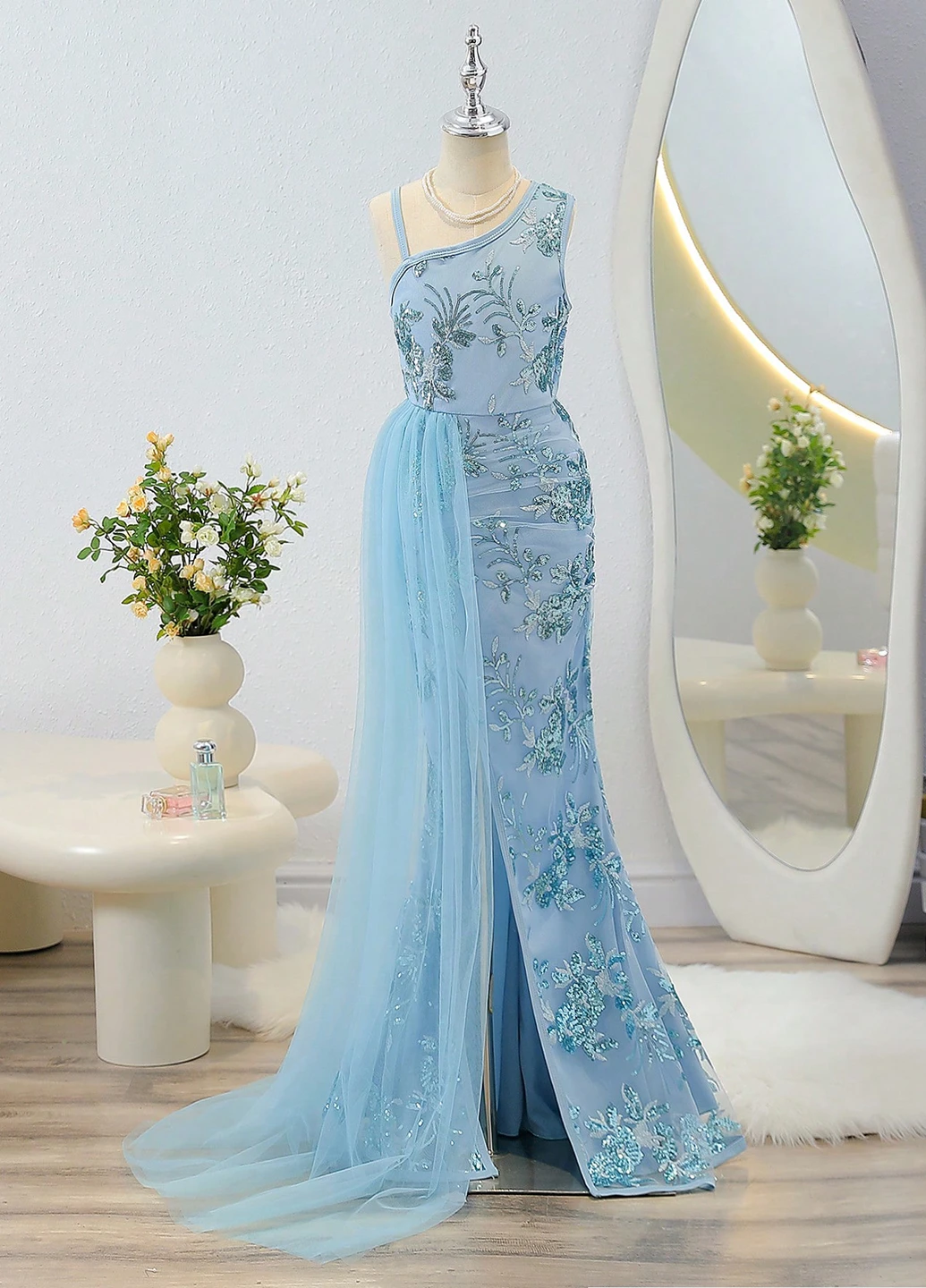 Голубое платье SHEIN (331624302)