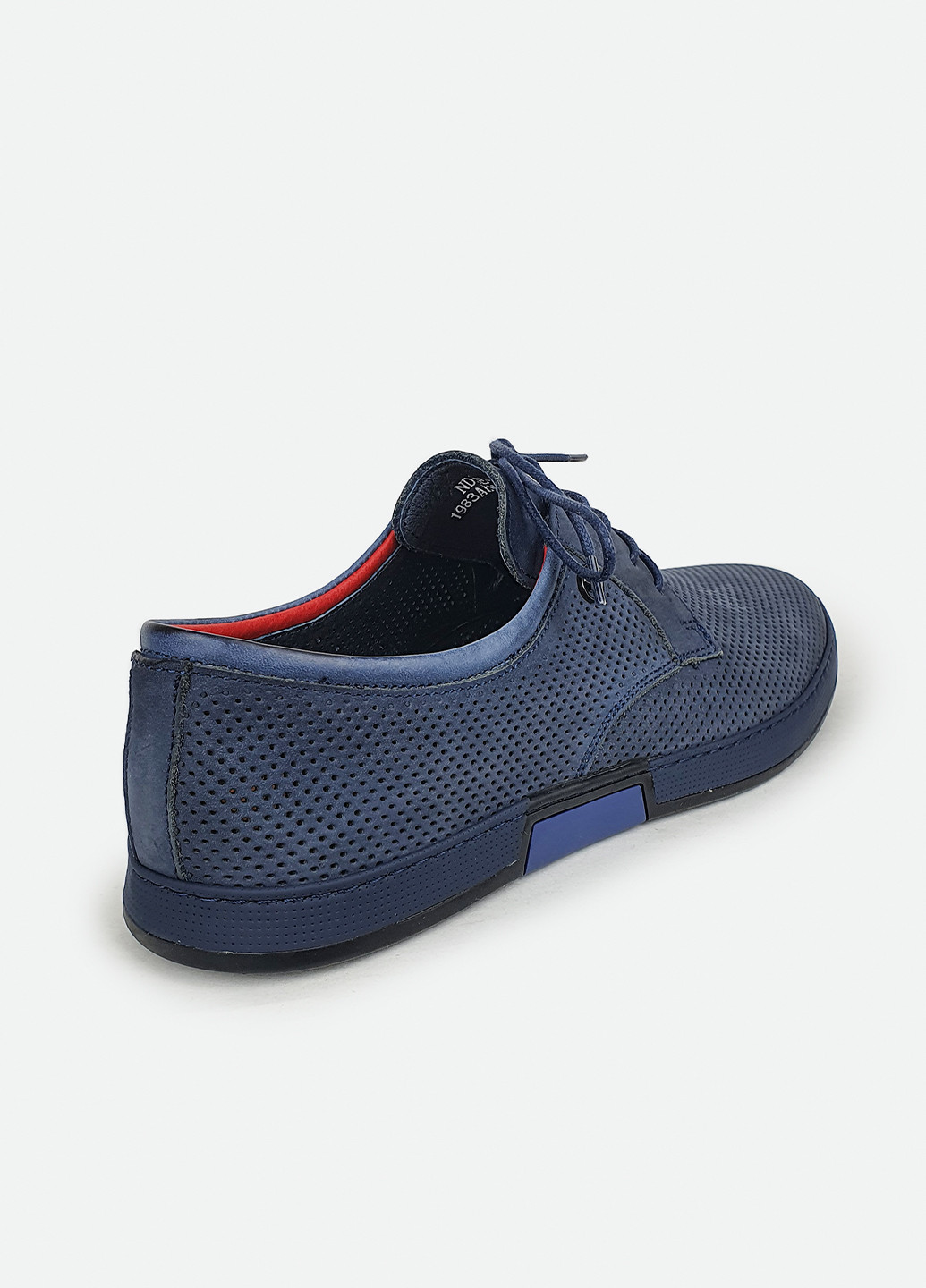 Синие удобные мужские туфли в дырочку кожаные темно-синие на шнурках 44 Cosottinni