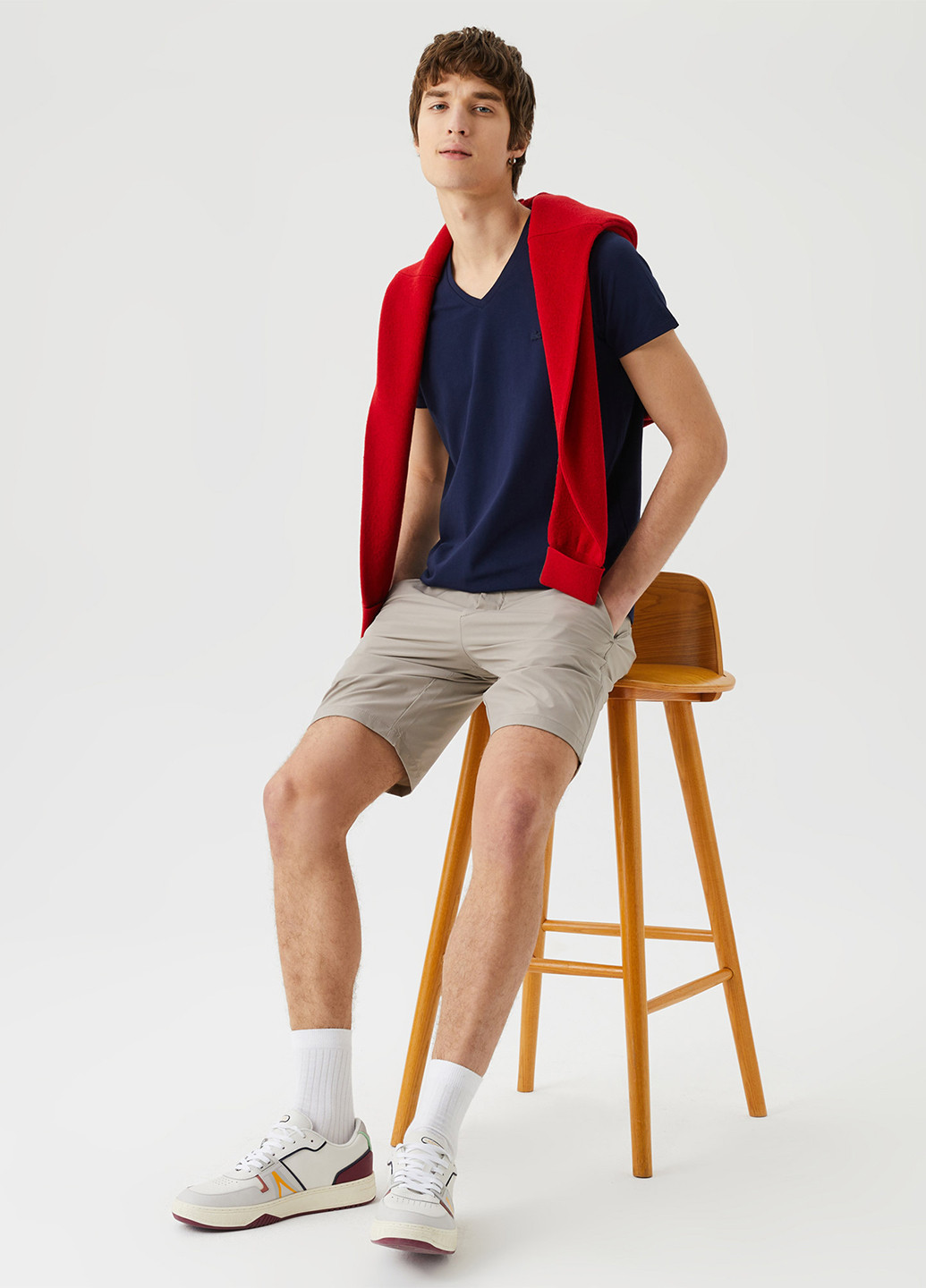 Темно-синяя футболка Lacoste