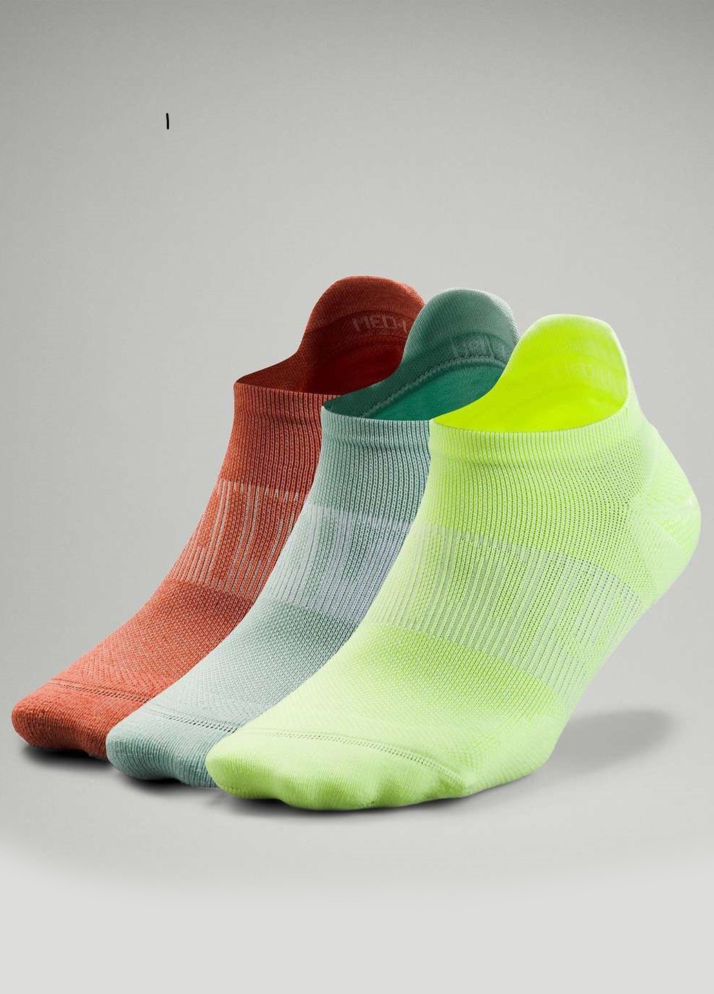 Комбинированные носки (3 пары) Lululemon Athletica логотипы (348077184)