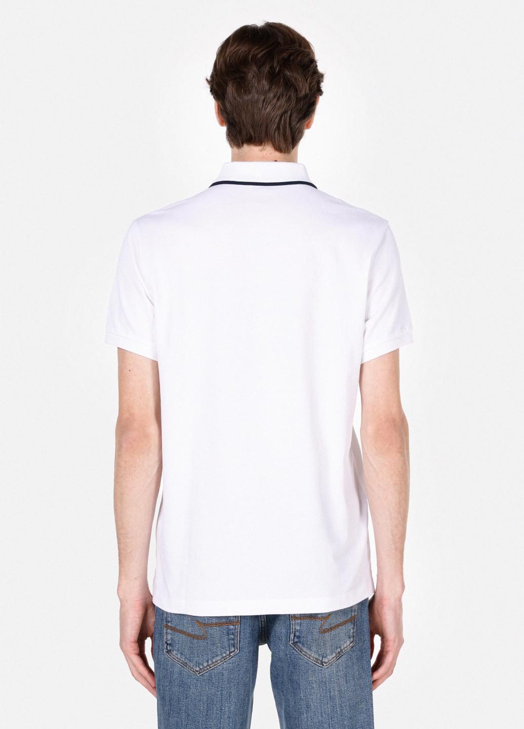Белая футболка-поло для мужчин Colin's однотонная