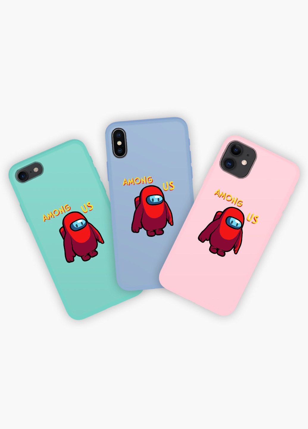 Чохол силіконовий Apple Iphone X Амонг Ас Червоний (Among Us Red) (6129-2411) MobiPrint (219566032)