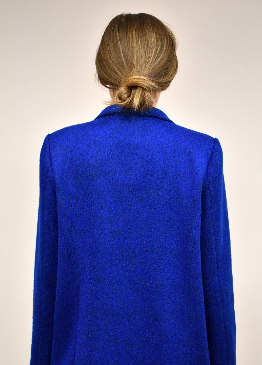 Синий женский пиджак однобортный производство - украина Anna Dali однотонный - демисезонный